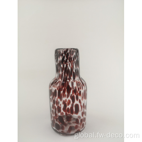 Leopard Patterns Glass Vase leopard patterns embellishments jardiniere glass vase Supplier